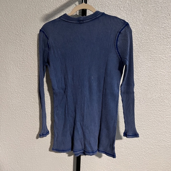 NWT Spades Ribbed Mineral Wash Distressed Button Front Cardigan size M - Picture 9 of 10